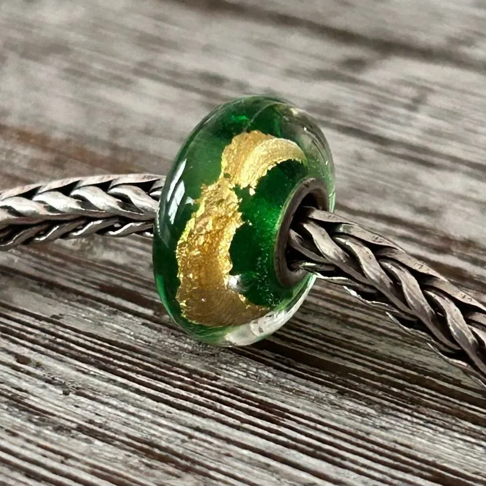 TROLLBEADS Heart Chakra Bead LAA 925S Preowned Perfect! w 22k Gold